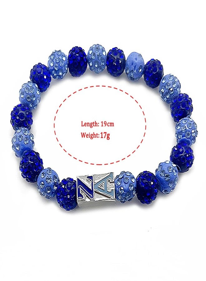muiot ZETA AMICAE Elastic Bracelet with Rhinestone Beads - ZA Sorority Beads Jewelry for Women - Image 2